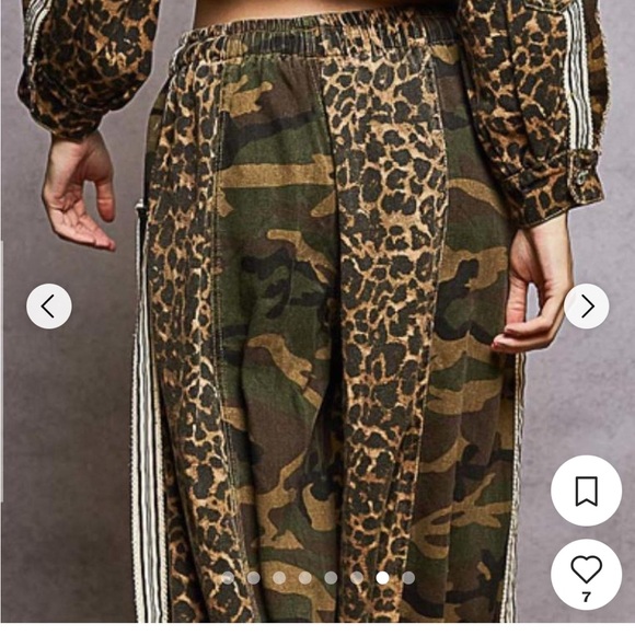 NWOT POL Camouflage and Leopard Print Pants - Picture 5 of 10